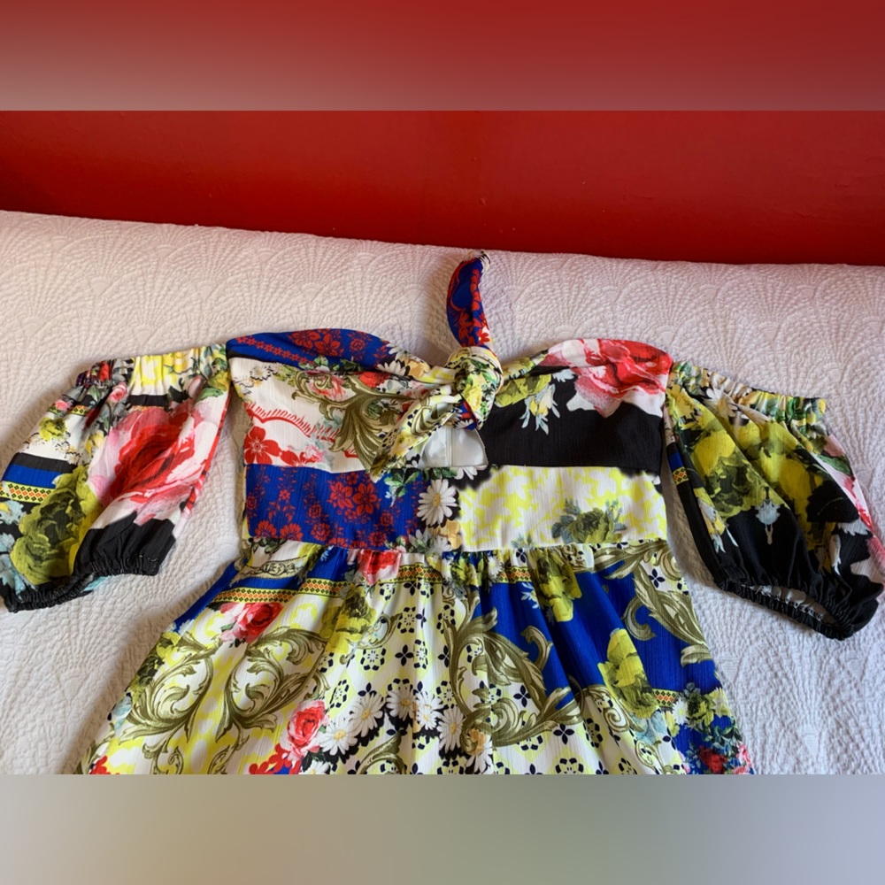 ASOS Multicolor Floral Patchwork Dress - Picture 3 of 6